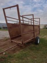 CATTLE LOADING RAMP ON TRAILER