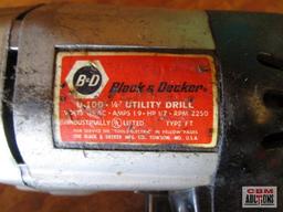 Black Decker U-100 1/4" Utility Drill Works