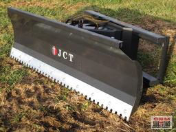 New JCT 72" Power Angle Dozer Blade, Serrated Cutting Edge With Hoses And Ends