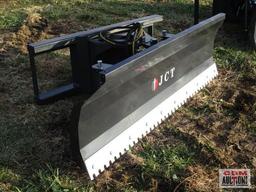 New JCT 72" Power Angle Dozer Blade, Serrated Cutting Edge With Hoses And Ends