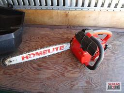 Homelite XL Chainsaw And Case