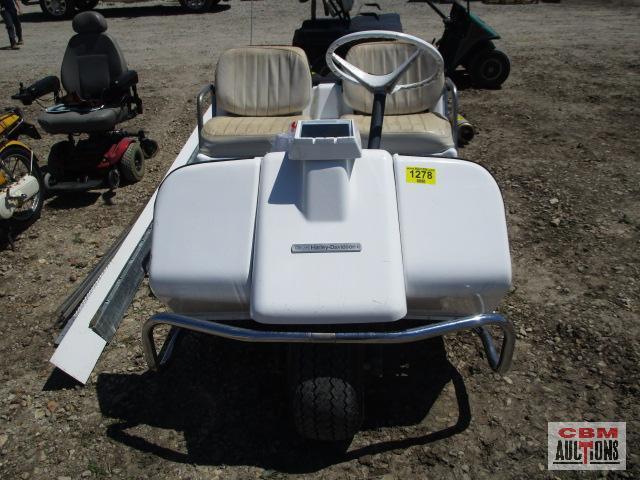 1977 White Harley Davidson Golf Cart, Runs S#3B12047H7 2 Cycle Engine, Runs, Very Clean