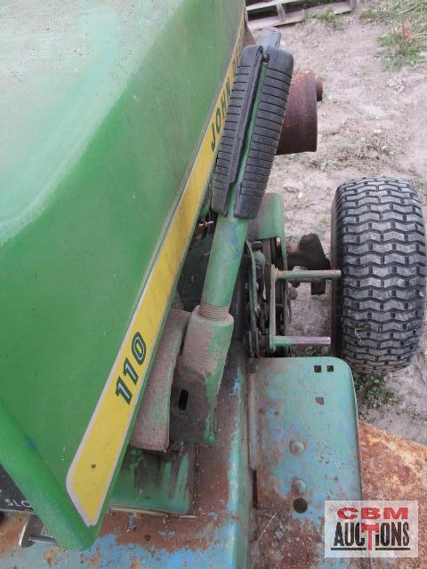 John Deere 110 lawn tractor,K1815 Kohler, S#SNT10310445707M, Seller said all original