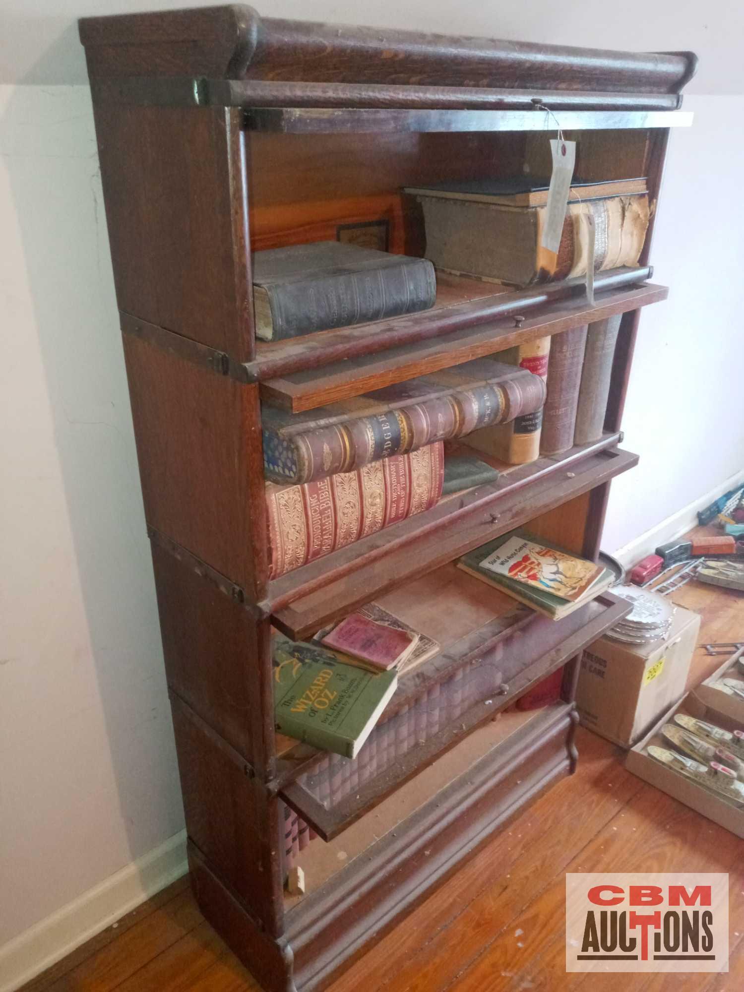 4-tier wooden lawyer's bookcase
