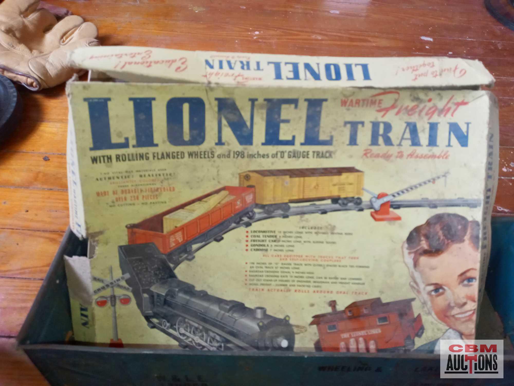 Lionel Wartime Freight Train, metal train car, metal winch