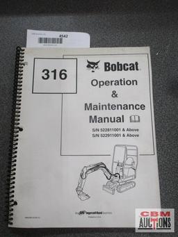 Bobcat 316 Mini Excavator Operation & Maintenance Manual