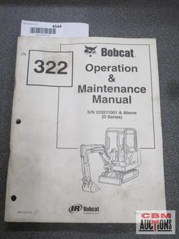 Bobcat 322 Mini Excavator Operation & Maintenance Manual