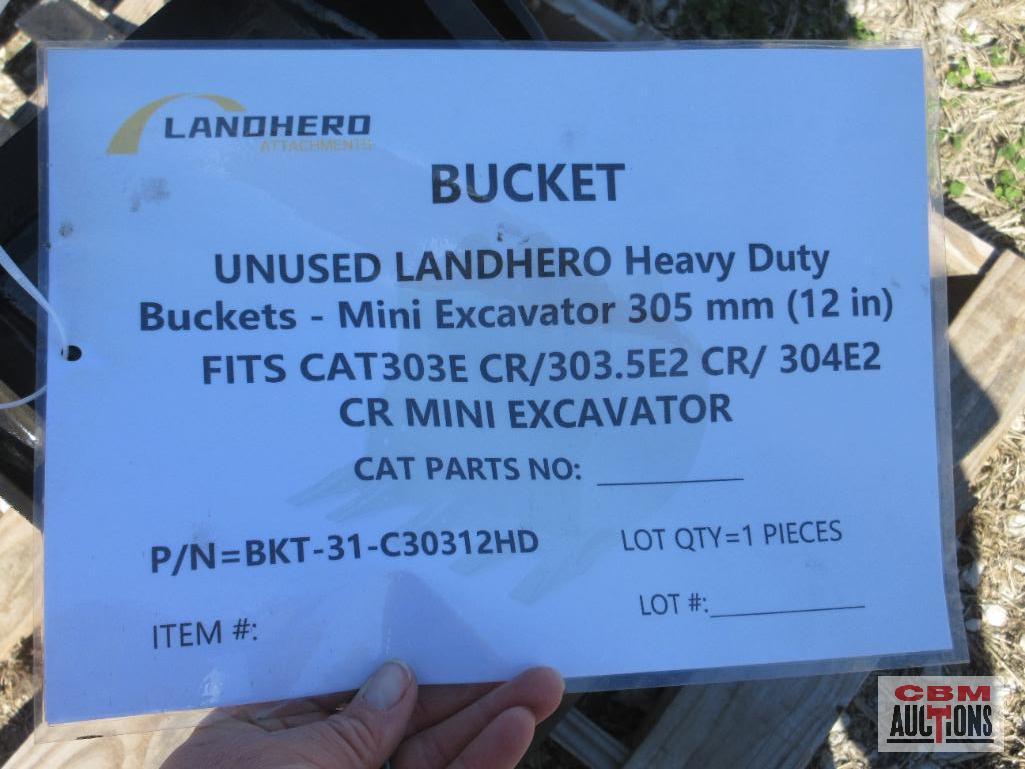 Landhero...12" Excavator Bucket...BKT-31-C30312HD (Caterpillar Excavator 303)...(Unused)