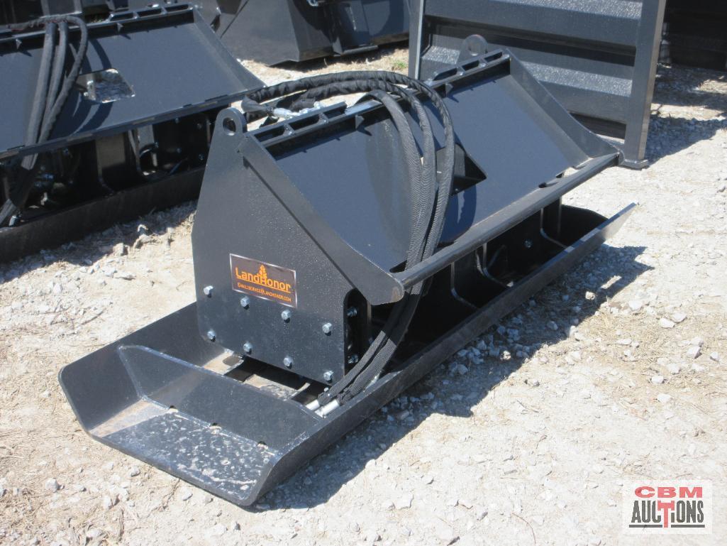 Landhonor VPC-11-72W 72" Vibratory Plate Compactor, Skid Steer Attachment Plate, Hoses & Ends