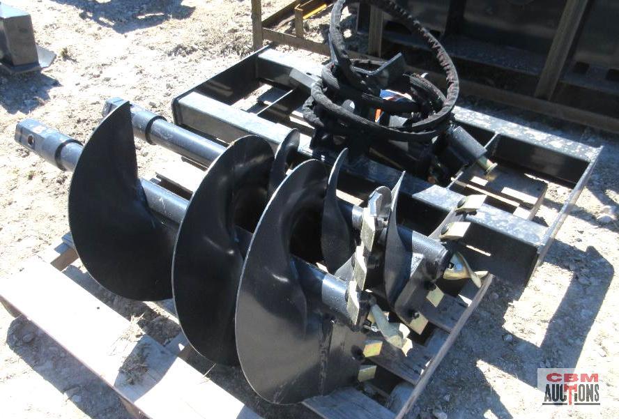 Wolverine ADB-13-1218R Skid Steer Hydraulic Post Hole Digger, Hex Drive, 12" & 18" Augers With Hoses