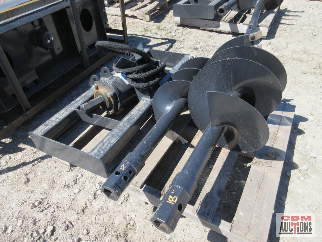 Wolverine ADB-13-1218R Skid Steer Hydraulic Post Hole Digger, Hex Drive, 12" & 18" Augers With Hoses