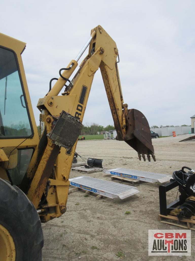 1984 Ford 555B Backhoe, 7' Front Bucket & 18" Rear Bucket S#C755622 Runs & Drives