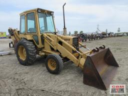 1984 Ford 555B Backhoe, 7' Front Bucket & 18" Rear Bucket S#C755622 Runs & Drives