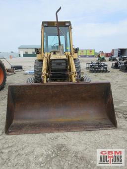 1984 Ford 555B Backhoe, 7' Front Bucket & 18" Rear Bucket S#C755622 Runs & Drives