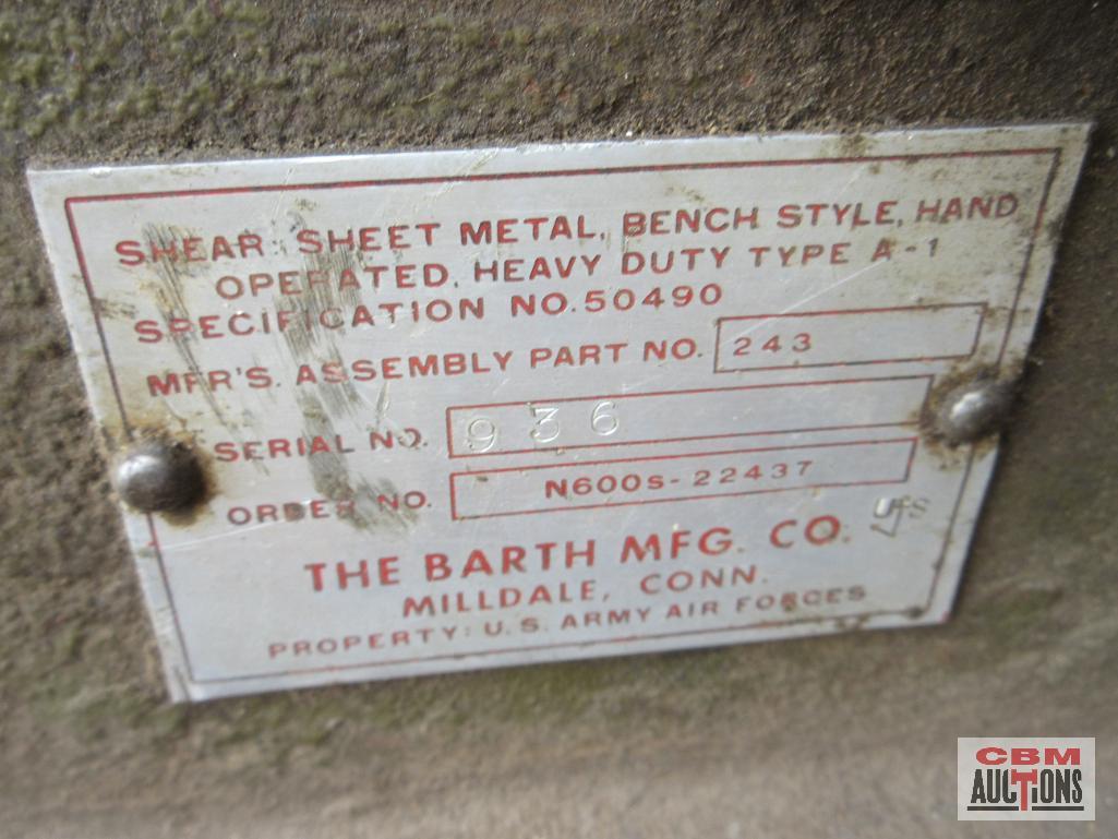 Bench Top Metal Shear *FRF