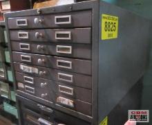 Metal Parts Drawer Cabinet With Contents Of Gaskets
