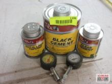 Blackjack LR528 Butyl Liner Topcoat CE-932 Black Cement CE508 Clear Cement 2- Tire Gauges ...