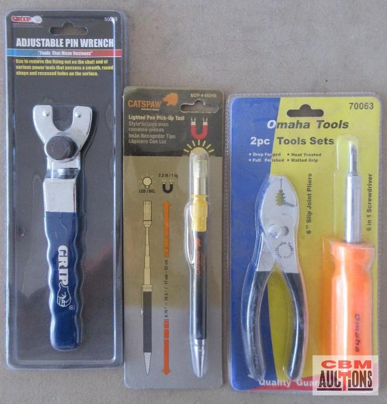 Omaha Tools 70063 2pc Tool Set, Includes 6" Slip Joint Pliers & 6 in 1 Screwdriver... Mayhew Tools