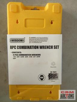 Wisdom 81-TK24 8pc SAE Combination Wrench Set Sizes: 1/4" - 5/8" Cal-Hawk 8pc Ball Head Hex Driver