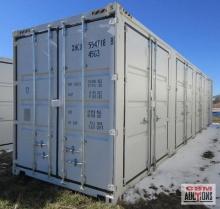 2023 40' Cargo Shipping Container 4?92" Double Doors On The Side And Rear Doors, One Trip Use