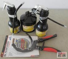 PT Performance Tool W54315 Self Adjusting Oil Filter Wrench LuMAx LX-1514 Pistol Grip Oiler - Set of
