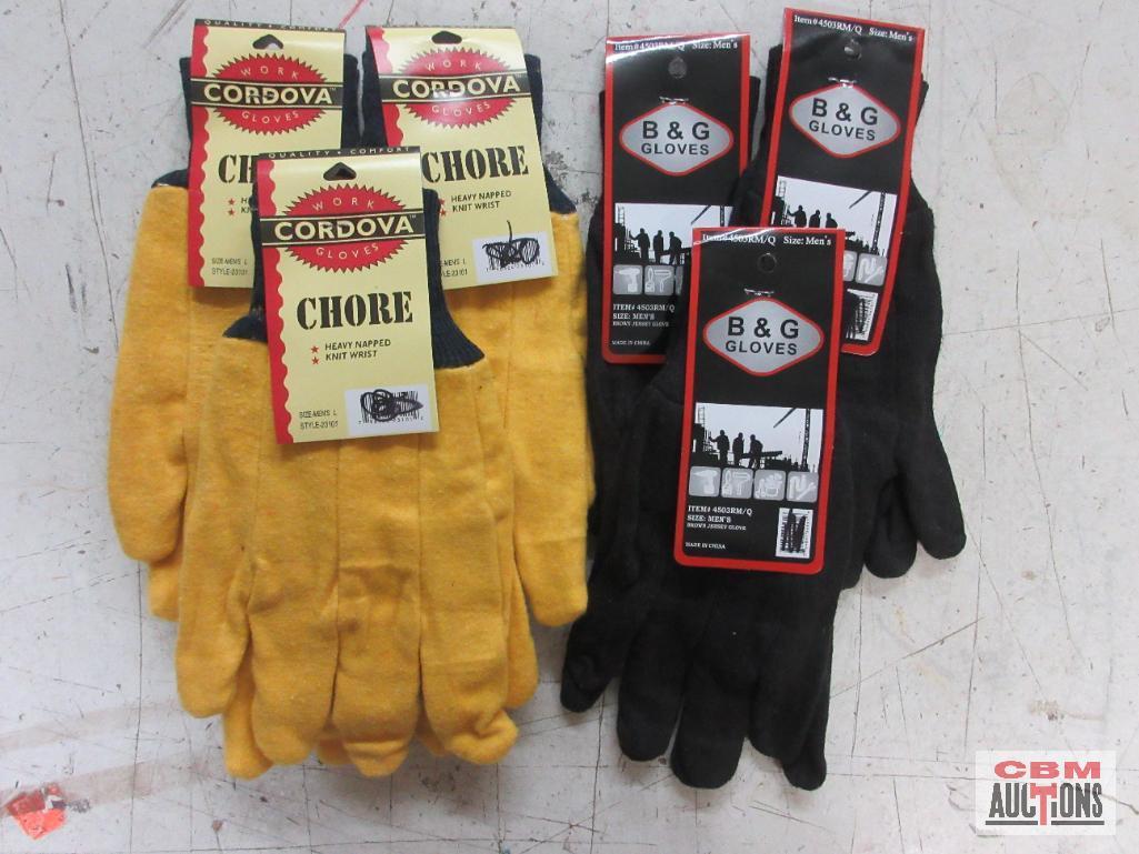 B & G Gloves 4503RN/Q - Size: Mens - 3 Pack Cordova 23101 Shore Work Gloves - Size: L - 3 Pack