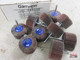 Garryson G10025 Mounted Flap Wheel 2" Dia. x 1" Width, 1/4" Shank, 120 Grit - 10 Count