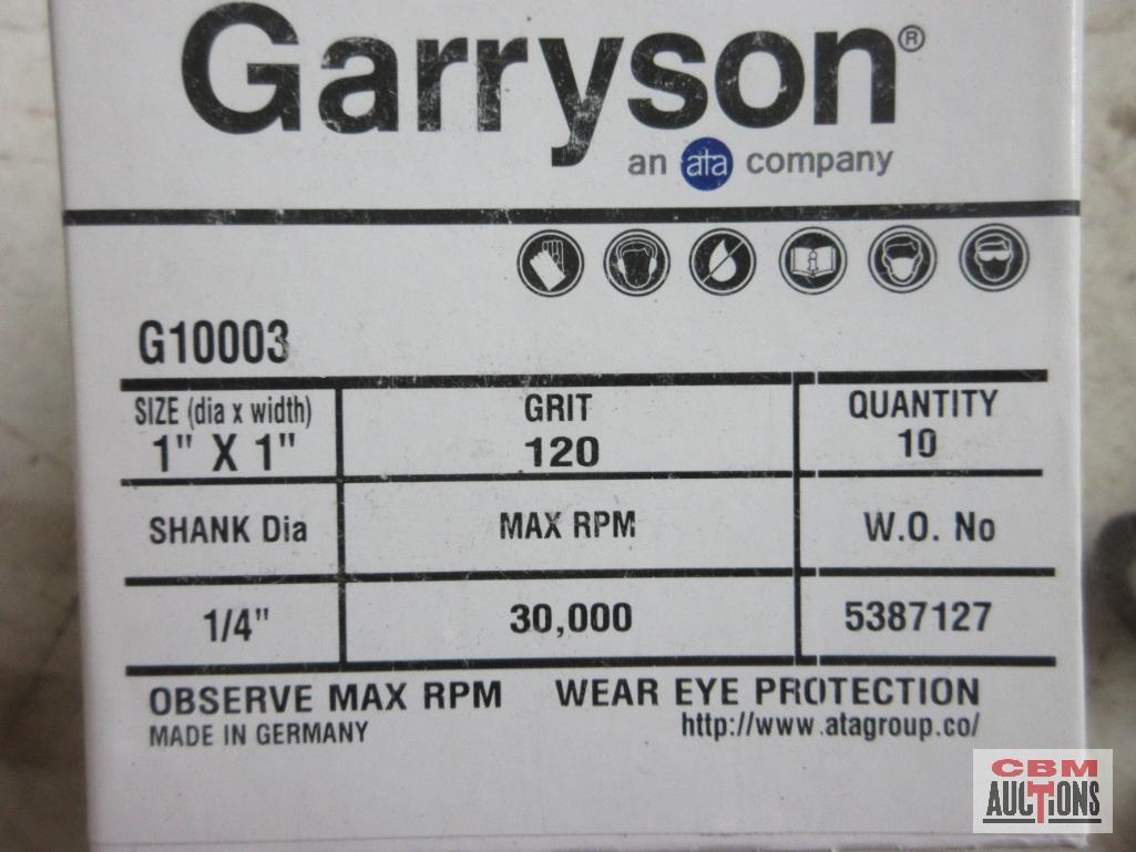 Garryson G10003 Mounted Flap Wheel 1" Dia. x 1" Width, 1/4" Shank, 120 Grit - 10 Count