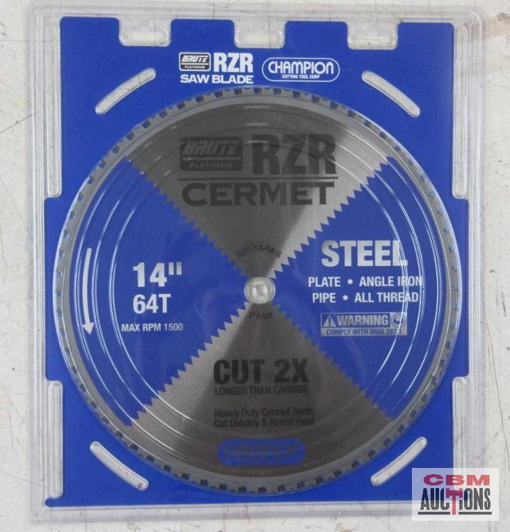 Champion RZR-14-64-S 14" Steel Cutting Blade, 64T, 1" Arbor