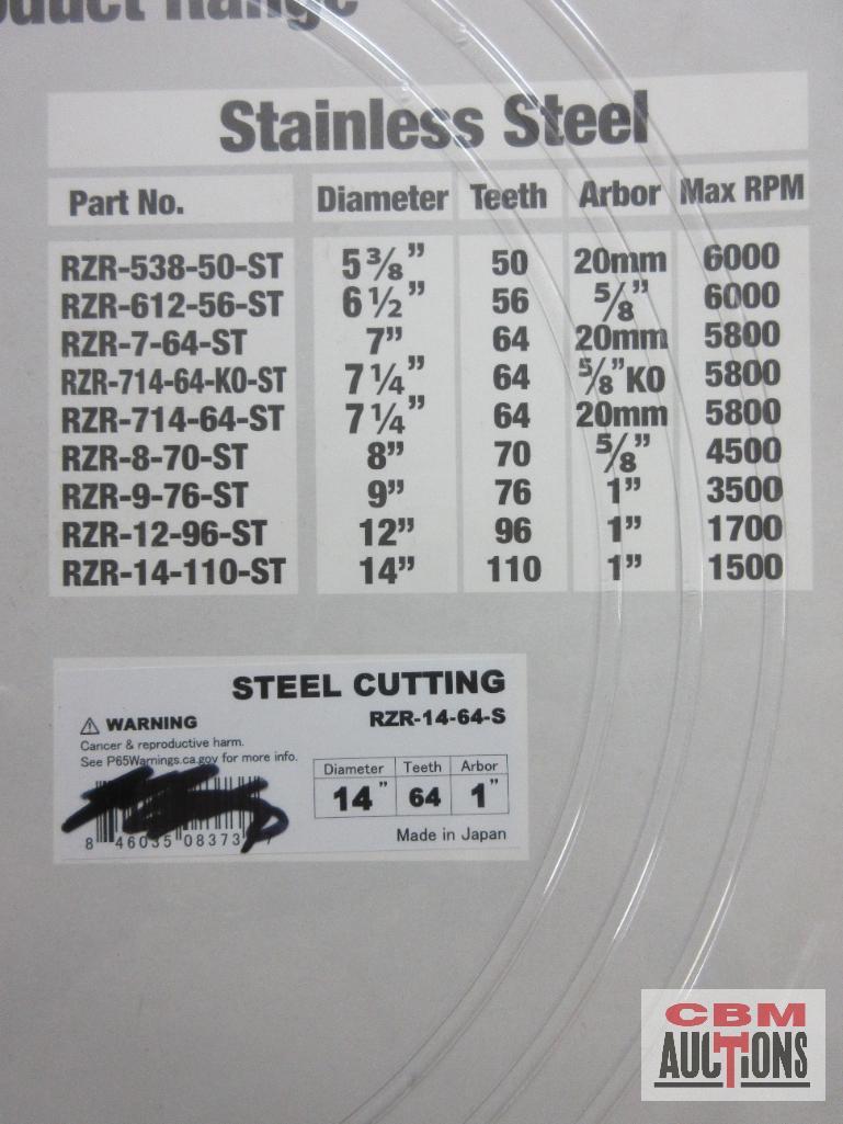 Champion RZR-14-64-S 14" Steel Cutting Blade, 64T, 1" Arbor