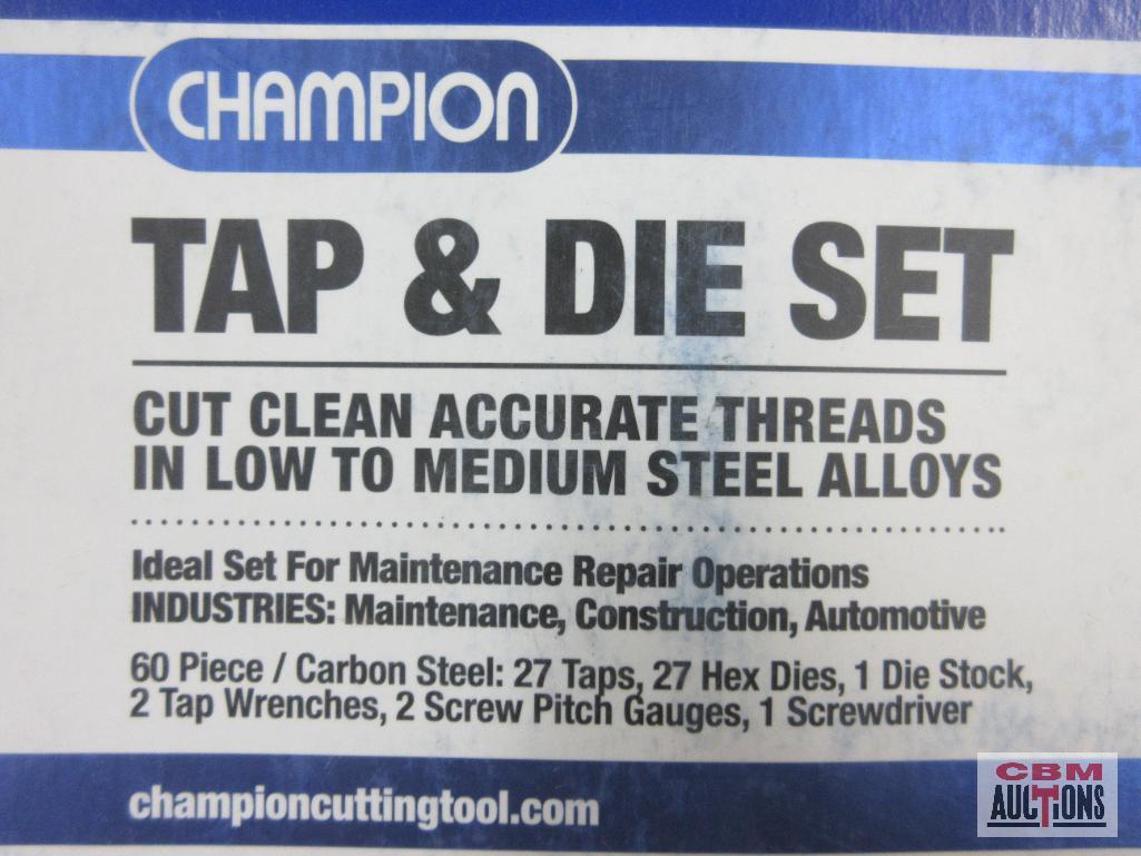 Champion CS60P Tap & Die Set w/ Molded Storage Case