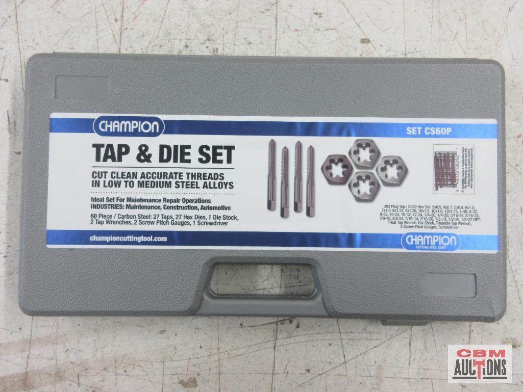 Champion CS60P Tap & Die Set w/ Molded Storage Case