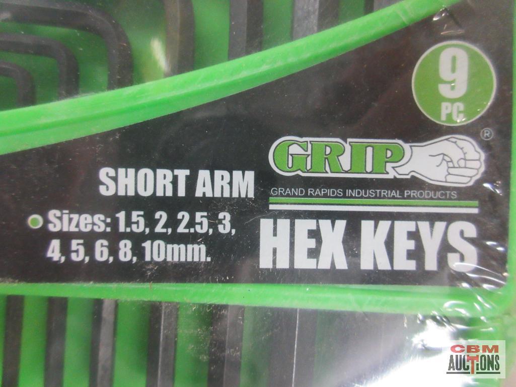 Grip 92258 36pc Heat Treated, Black Oxide Finish, Hex Key Set... Short Arm SAE 1/16" - 3/8" Short Ar