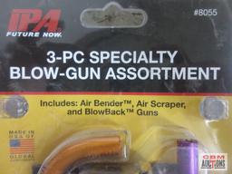 IPA 8055 3 Piece Speciality Blow -Gun Assortment... Includes: Air Bender... Air Scrapper... Blow Bac