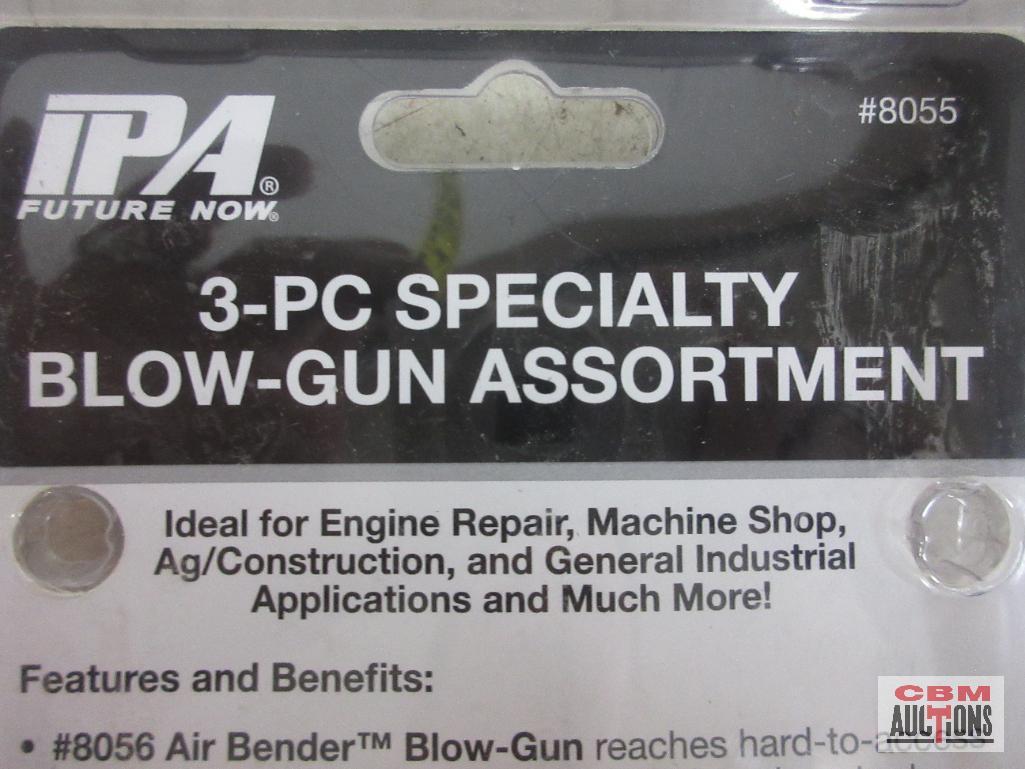 IPA 8055 3 Piece Speciality Blow -Gun Assortment... Includes: Air Bender... Air Scrapper... Blow Bac
