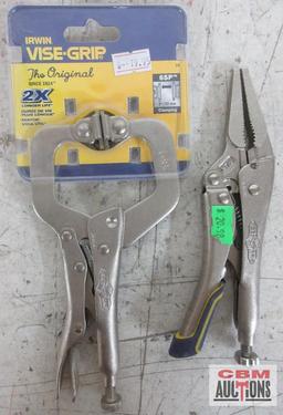 Irwin Vise-Grip 6SP 6" Locking C-Clamp Pliers... Irwin Vise-Grip 6LN " Long Nose Pliers ...