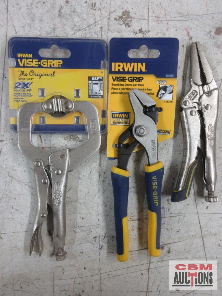 Irwin Vise-Grip 6LN 6" Long Nose Pliers Irwin Vise-Grip 18/6SP 6" Clamping Pliers Irwin Vise-Grip