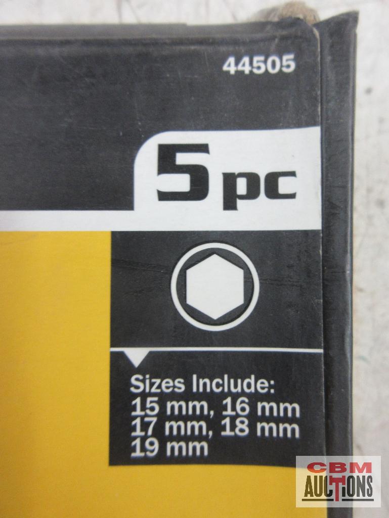 Titan 44505 5pc 3/4" Drive Metric Hex Impact Bit Socket Set Sizes: 15mm, 16mm, 17mm, 18mm, & 19mm