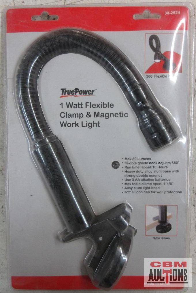 True Power 30-2524 1Watt Flexible Clamp & Magnetic Work Light