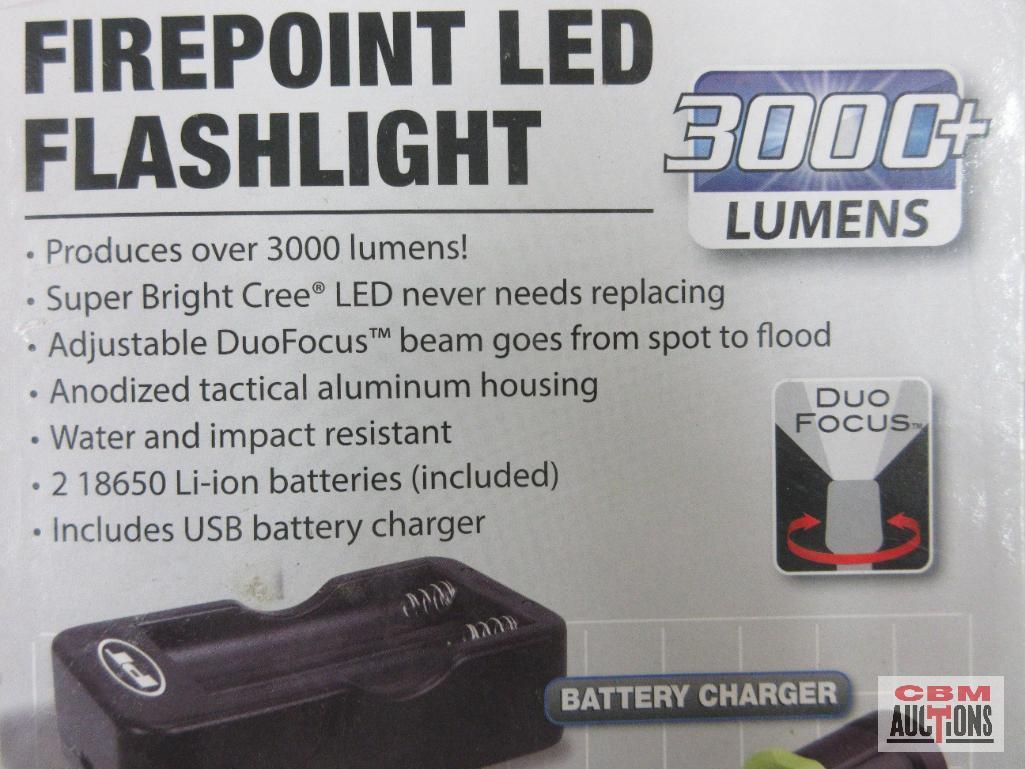 PT Performance Tool W2655 FirePoint...Extreme Duty Rechargeable Flashlight 3000+ Lumens, 3.0 Hr Run