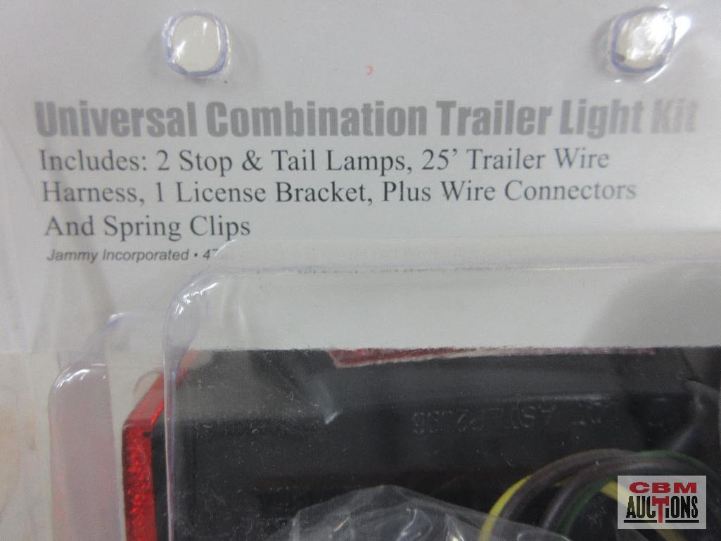 Jammy 2024 Universal Deluxe Trailer Light Kit Includes:... 2 Stop & Tail Lamps, 25' Trailer Wire