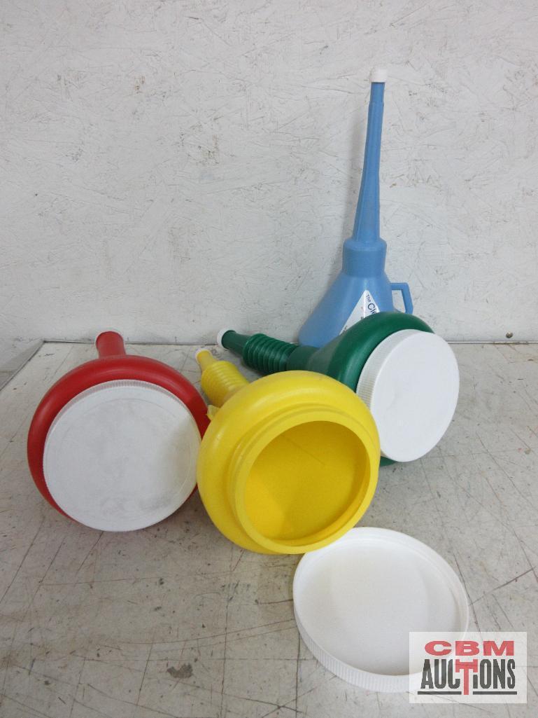 Clean Funnel 438 Red w/ 1-3/8" Spout Clean Funnel 428 Green w/ 1-1/8" Spout Clean Funnel 420 Yellow