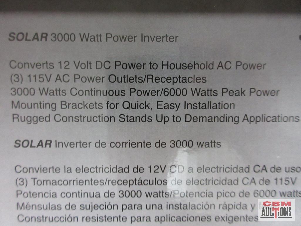 Solar P130000X Industrial Grade Power Inverters 3000 Watt, Converts 12 Volt DC Power into household