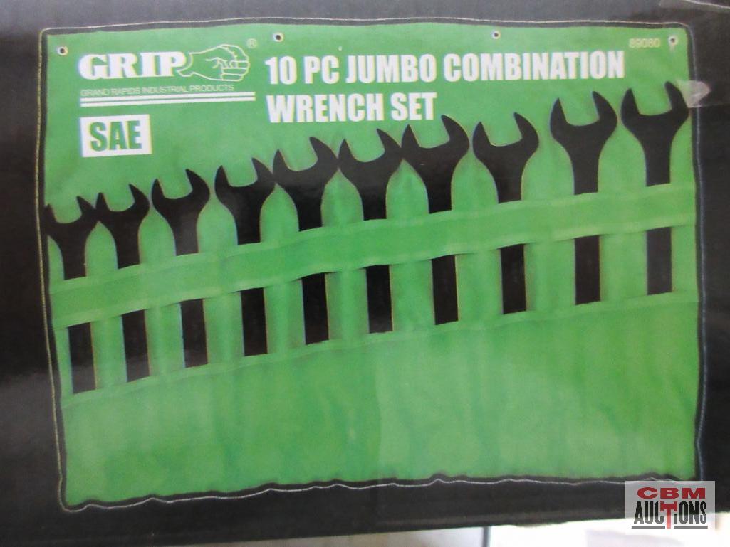 Grip 89080 10pc Jumbo Combination Wrench Set SAE... Sizes: 1-5/16" - 2"