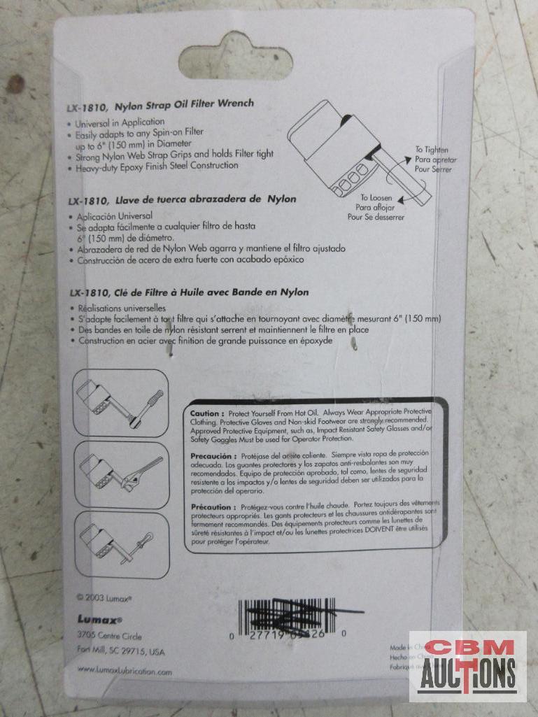 LuMax LX-1808 Economy, Adjustable Filter Wrench LuMax LX-1804 Delux, Swivel Filter Wrench LuMax
