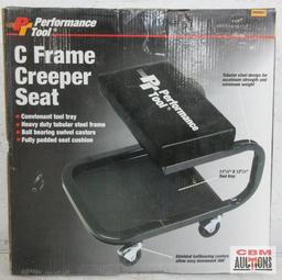 Pt Performance Tool W85007 C Frame Creeper Seat w/ Caster Wheels...