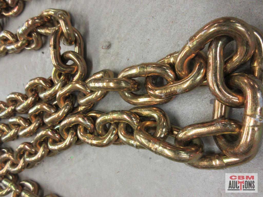 Ancra Cargo 1/2" x 25' Log Chain, 11,300 lbs, Grade 70, Zinc Gold Finish