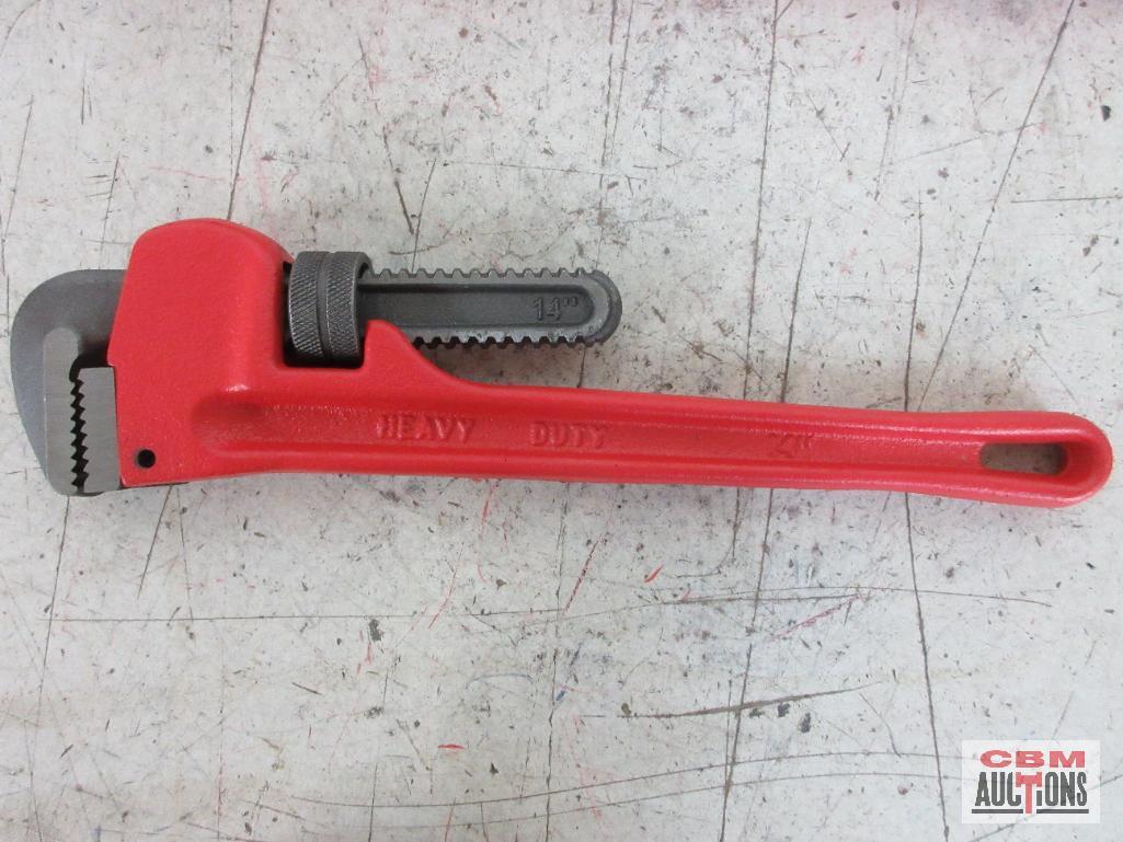 Titan 21304 4pc Steel pipe Wrench Set Pipe Wrench Sizes Include: 8", 10", 14" & 24"