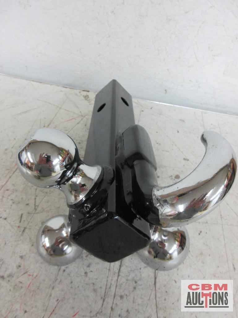 King 3423-023 Triple Ball Mount w/ Hooks 1-7/8" 3500lbs 2" 5000lbs 2-5/16" 7500lbs Hook