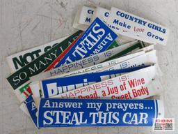 Bundle of Various Bumper Stickers ...